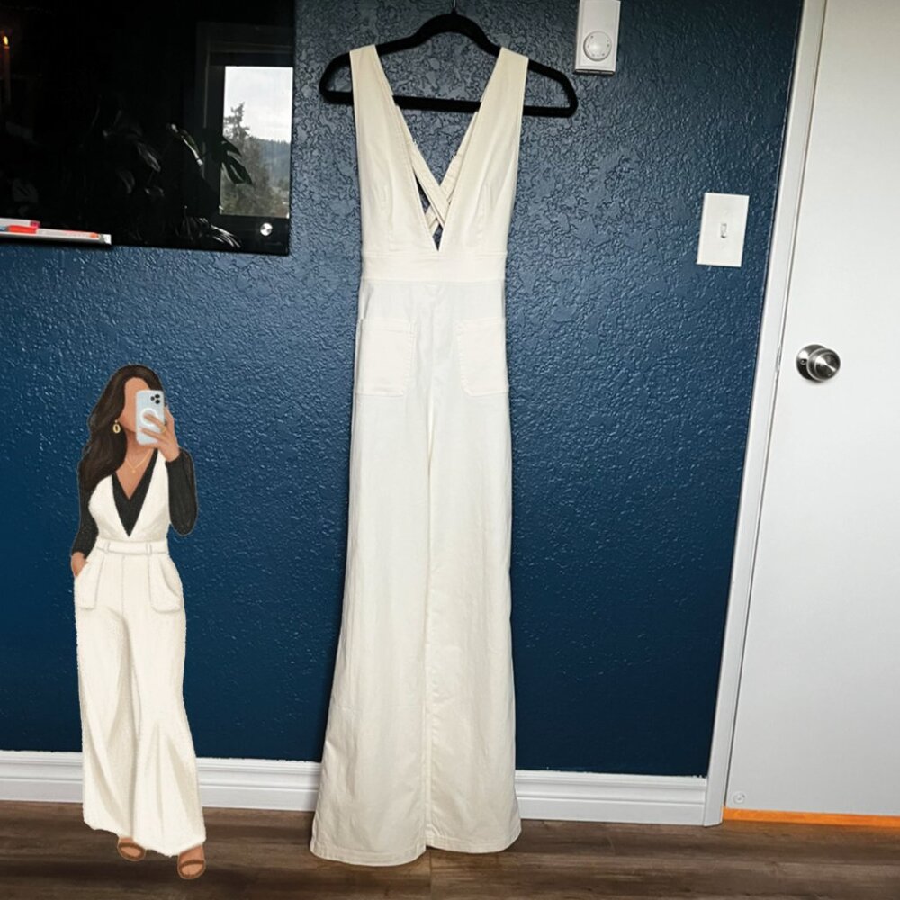 SINCERELY JULES Wide Leg Denim Overalls / Jumpsuit – Women’s Small – NWT